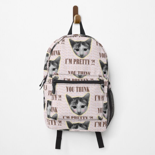 Item preview, You Think I'm Pretty Blushing Cat designed and sold by Artemis & Woven Collective.