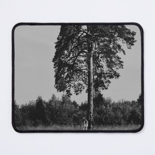Item preview, Black And White Photo Of Single Tall Tree In Field designed and sold by Ayubaslatere.