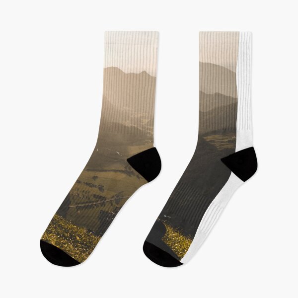 Item preview, Golden Hour Sunbeams Over Scenic Mountain Valley designed and sold by Ayubaslatere.