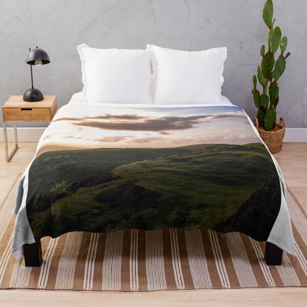 Item preview, Coastal Green Hills Overlooking Ocean At Sunset designed and sold by Ayubaslatere.