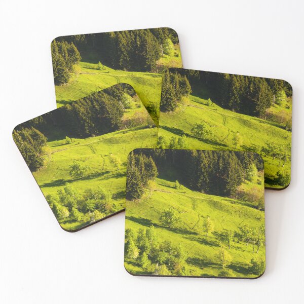 Item preview, Sunlit Green Hillside Bordered By Dense Forest designed and sold by Ayubaslatere.