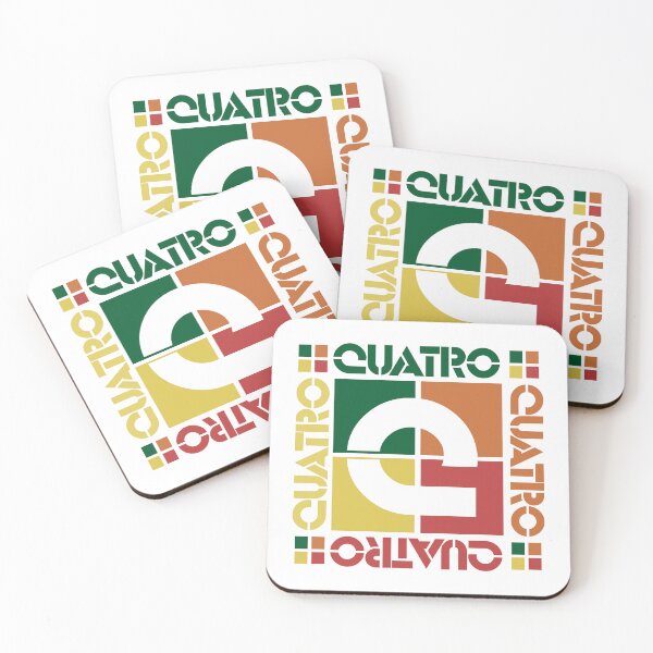 Item preview, Quatro Beverage Logo – Four-Color Square Geometric Emblem designed and sold by Motherpearl.