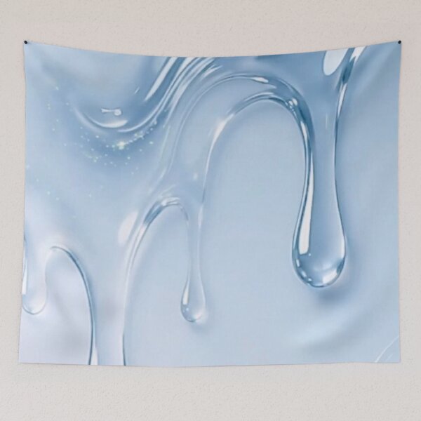 Item preview, Dripping Water Gel Splash Texture — Blue Liquid Glossy Background designed and sold by LYAN-STORE.