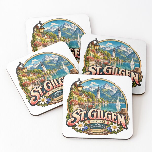 Artikelvorschau, St. Gilgen am Wolfgangsee – Österreich Salzkammergut Vintage Reise Design entworfen und verkauft von Wandervogel123.