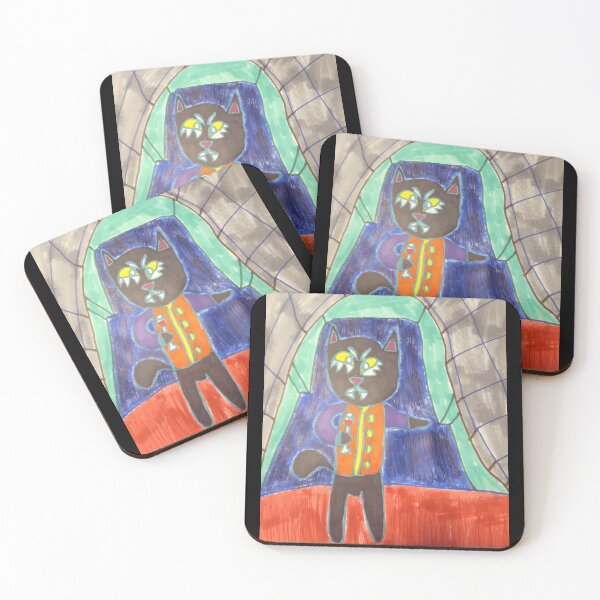 Item preview, Colorful Cartoon Cat Character in a Dramatic Setting designed and sold by PeaceTypo.