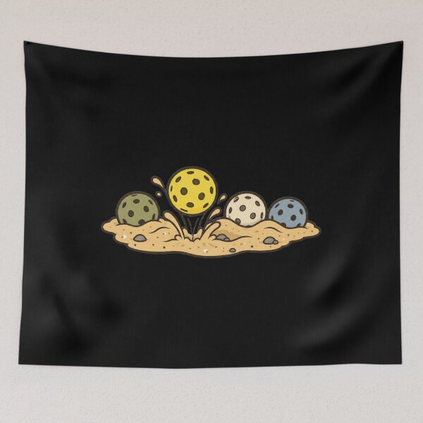 Item preview, Beach Pickleball Sports Court Illustration designed and sold by bosamji.