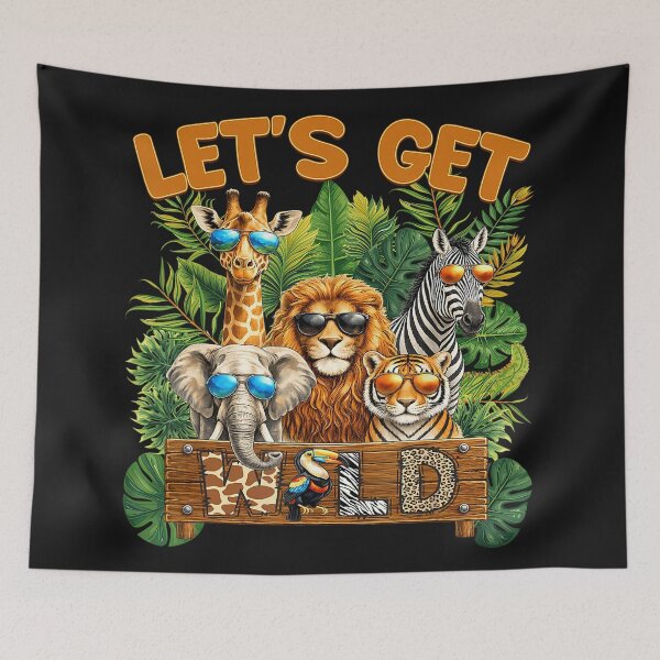 Item preview, Let's Get Wild Safari Animals Jungle Adventure Animal Lover designed and sold by Moscettakkk.