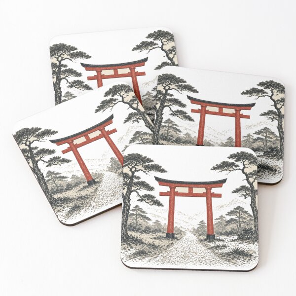 Item preview, Still Quiet Torii - Be Like Japan Shrine Path designed and sold by Acta Diurna Supply.