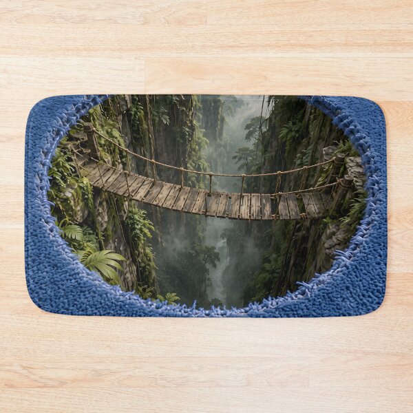 Item preview, Blue Rug Jungle Chasm designed and sold by DrawingAndText.