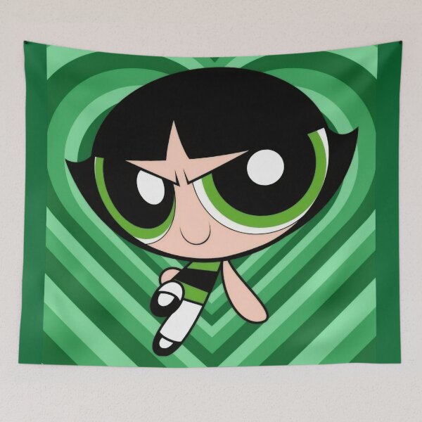 Item preview, Fierce Green Heroine Concentric Hearts - Y2K Retro Cartoon Attitude Poster designed and sold by Billy Morfo™.