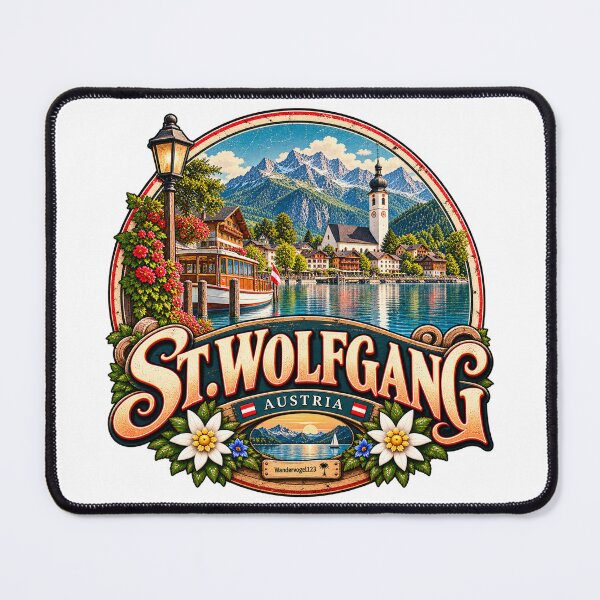Artikelvorschau, St. Wolfgang am Wolfgangsee – Österreich Salzkammergut Vintage Design entworfen und verkauft von Wandervogel123.