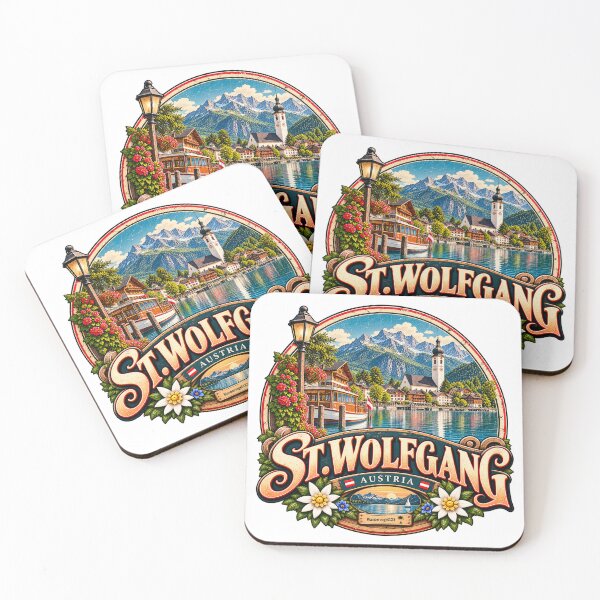 Artikelvorschau, St. Wolfgang am Wolfgangsee – Österreich Salzkammergut Vintage Design entworfen und verkauft von Wandervogel123.
