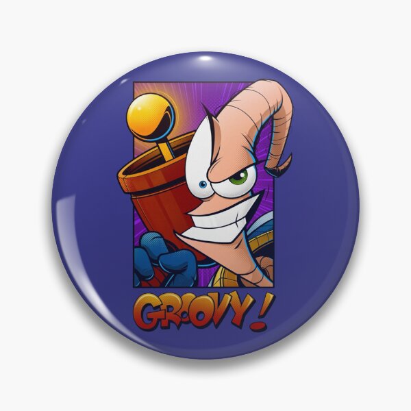 Item preview, Earthworm Jim Groovy Video Game Retro Cartoon designed and sold by Epicfunchart.