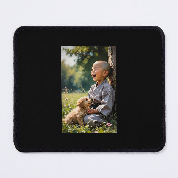 Item preview, Little Monk with Dog designed and sold by WizardsCove.