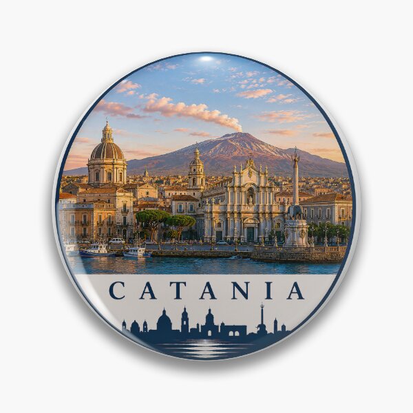 Item preview, Catania Etna Cathedral t-shirt designed and sold by Beyond Destinations.