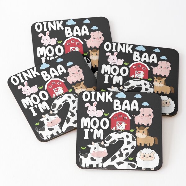 Item preview, Oink Baa Moo I'm 2 Second Birthday Farm Animals Toddler designed and sold by Moscettakkk.