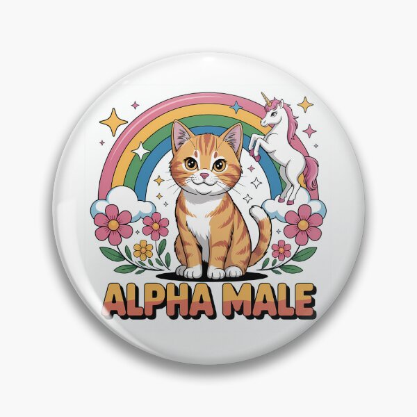 Item preview, Alpha Male Funny Cat Rainbow Unicorn Meme designed and sold by LoFizzy.