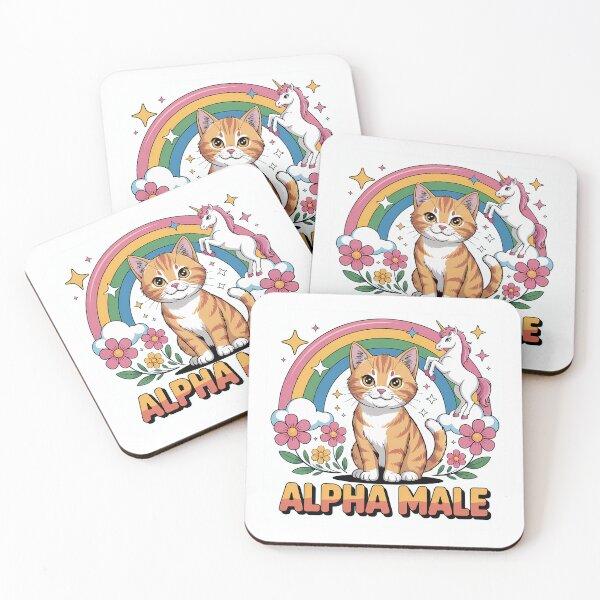 Item preview, Alpha Male Funny Cat Rainbow Unicorn Meme designed and sold by LoFizzy.
