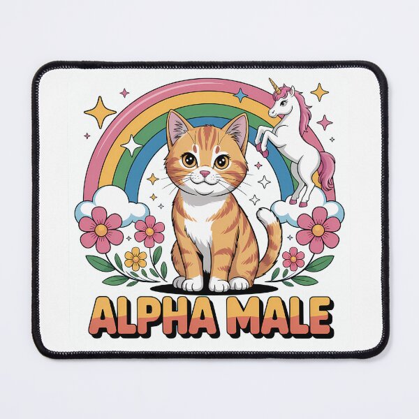 Item preview, Alpha Male Funny Cat Rainbow Unicorn Meme designed and sold by LoFizzy.