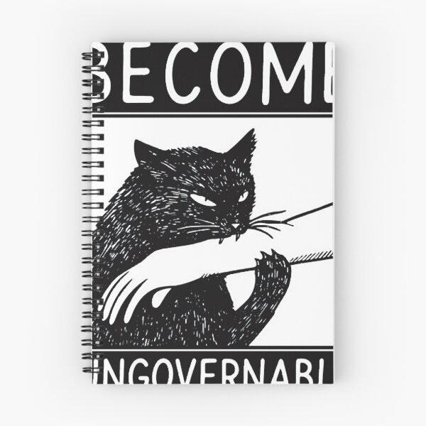 Item preview, Become Ungovernable - Black Cat Biting Hand Funny Meme designed and sold by DaveLong.