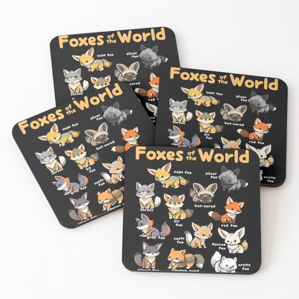 Item preview, Foxes Of The World Species List Wildlife Animal Lover designed and sold by Moscettakkk.