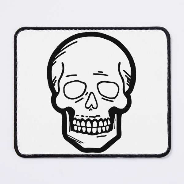 Item preview, Minimalist Black and White Human Skull Illustration designed and sold by DaliMustache.