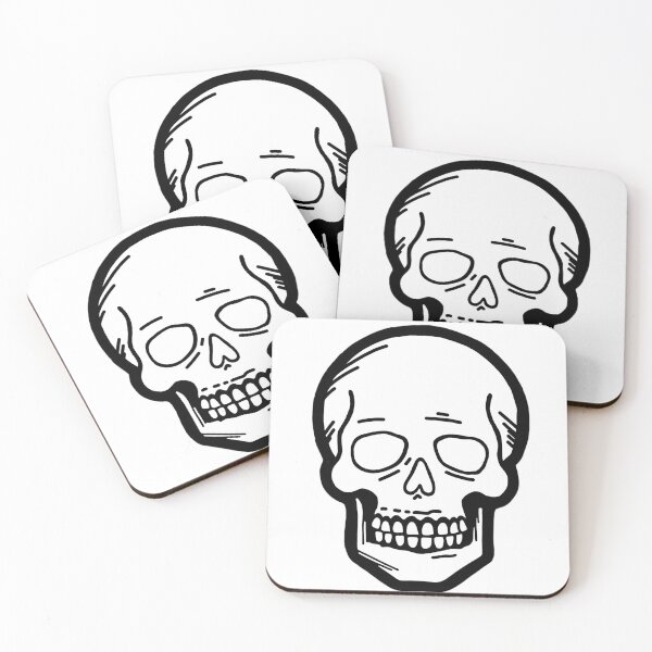 Item preview, Minimalist Black and White Human Skull Illustration designed and sold by DaliMustache.