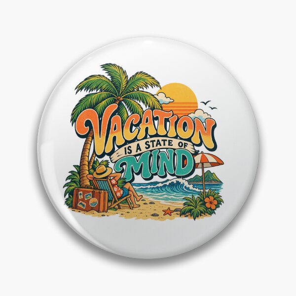 Artikelvorschau, Urlaub ist eine Lebenseinstellung – Retro-Reise-T-Shirt entworfen und verkauft von hasii-store.