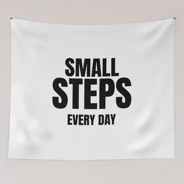 Item preview, Small Steps Every Day | Motivational Quote | Progress & Self Improvement Typography designed and sold by Velora Printss.