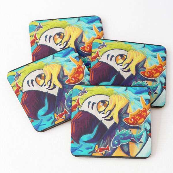 Item preview, Colorful Fish and Bird Mascot Art designed and sold by PeaceTypo.