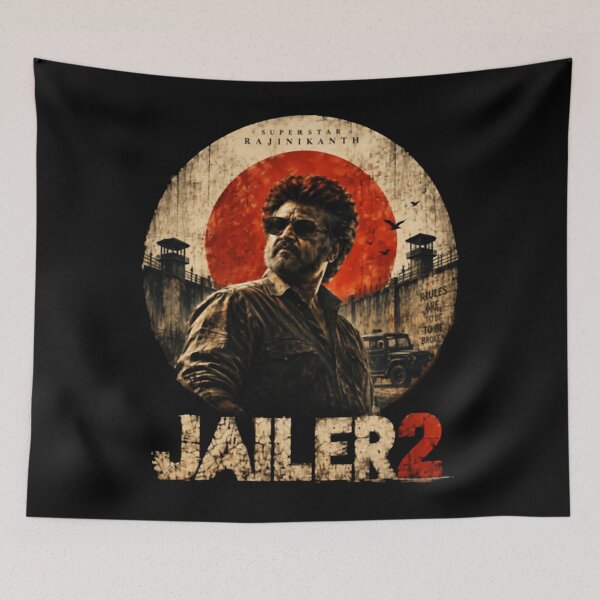 Aperçu de l'œuvre Jailer 2 Rajinikanth Fan Superstar Rajini créée et vendue par Decoration Ideas.