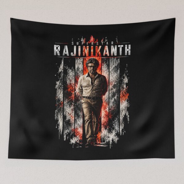 Aperçu de l'œuvre Rajinikanth Superstar Rajinikanth Fan Thalaivar, cinéma tamoul créée et vendue par Decoration Ideas.