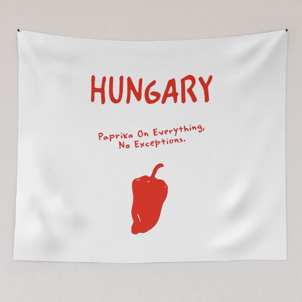 Item preview, Hungary – "Paprika On Everything, No Exceptions" Funny Quote Print designed and sold by MarkedArtPrints.