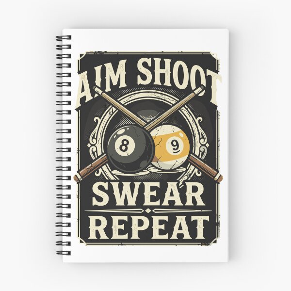 Item preview, Aim Shoot Swear Repeat Billiards Pool Player designed and sold by SofiBlair.