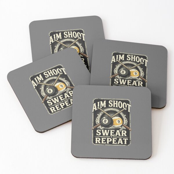Item preview, Aim Shoot Swear Repeat Billiards Pool Player designed and sold by SofiBlair.