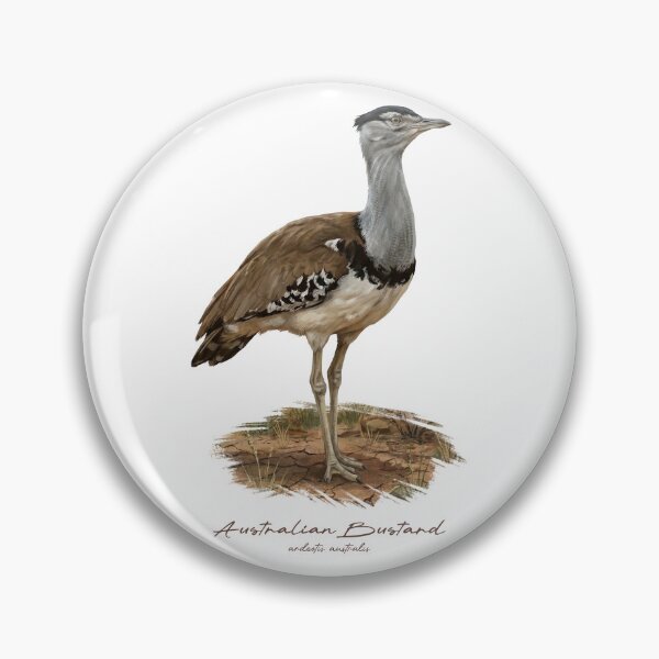 Item preview, Australian Bustard on Grassland Bird Illustration designed and sold by Takeda-art.
