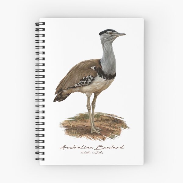 Item preview, Australian Bustard on Grassland Bird Illustration designed and sold by Takeda-art.