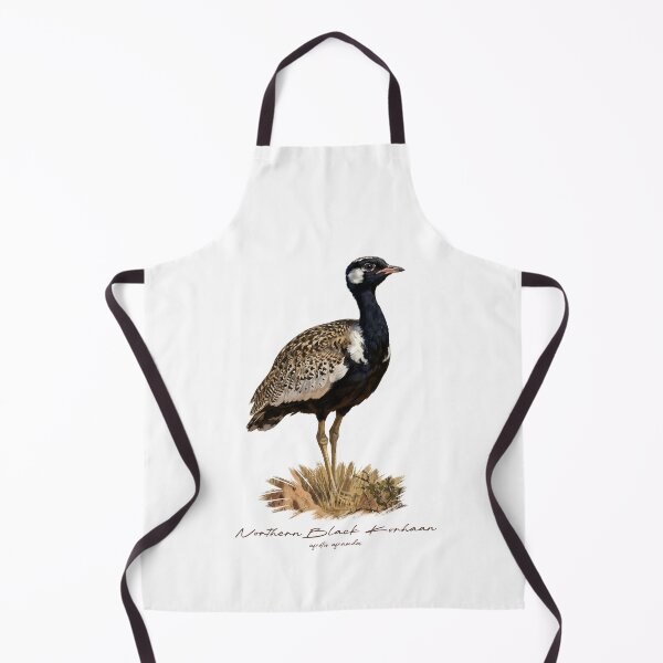 Item preview, Northern Black Korhaan on Grassland Bird Illustration designed and sold by Takeda-art.