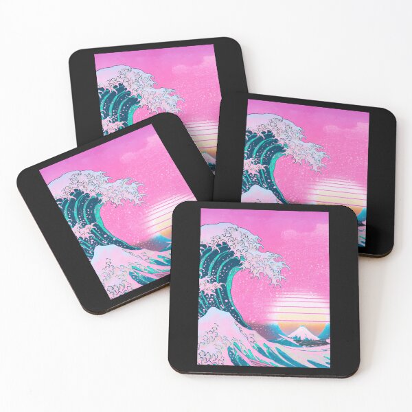 Item preview, Vaporwave-Aesthetic-Great-Wave-Off-Kanagawa-Retro-Sunset designed and sold by cheungfosheer.