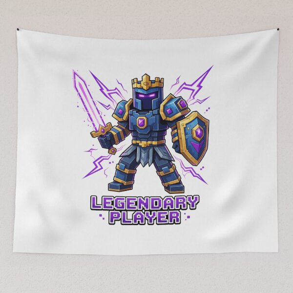 Item preview, Legendary Player – Blocky Gamer Warrior Gaming Design designed and sold by DVerse Studio.
