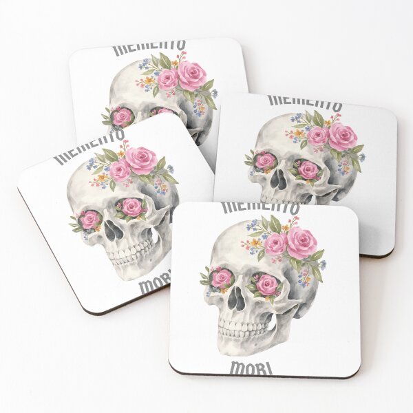 Item preview, Memento Mori Watercolor Floral Skull Art T-Shirt designed and sold by HirayaLikha.