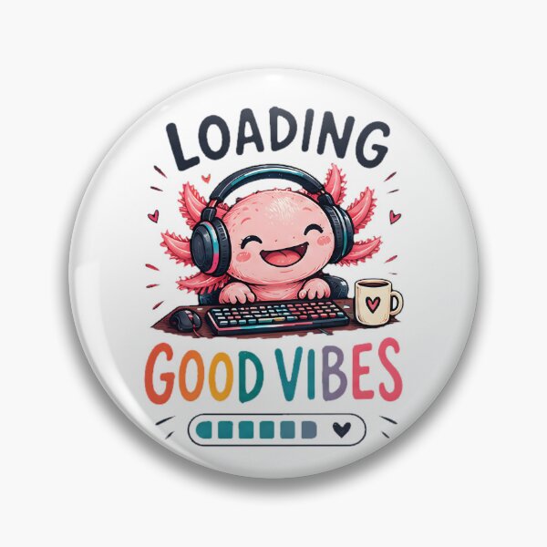 Item preview, Loading Good Vibes Pink Axolotl Gamer Headphones PC designed and sold by Pyt27.