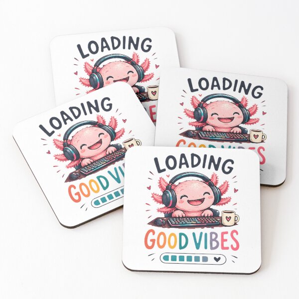 Item preview, Loading Good Vibes Pink Axolotl Gamer Headphones PC designed and sold by Pyt27.