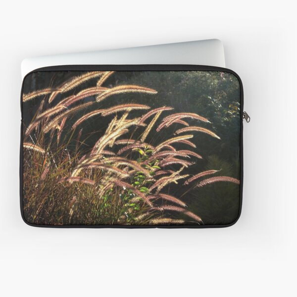 Sunset on the grass from A Gardener's Notebook Laptop Sleeve
