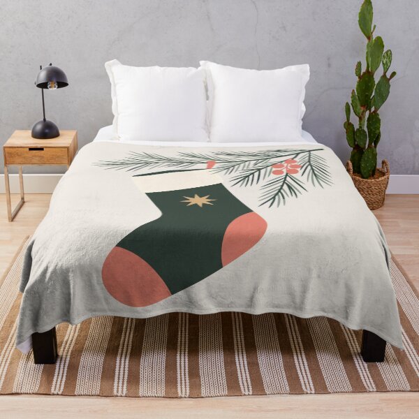Item preview, Minimal Christmas Stocking with Nordic Star designed and sold by TrendMorphic.