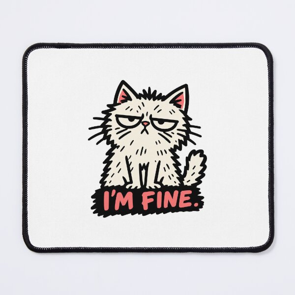 Item preview, I'm Fine Cat – Funny Sarcastic Cat designed and sold by DesignGraphica.