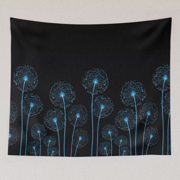 Item preview, Blue dandelion  designed and sold by Yamy Morrell Art and Design.