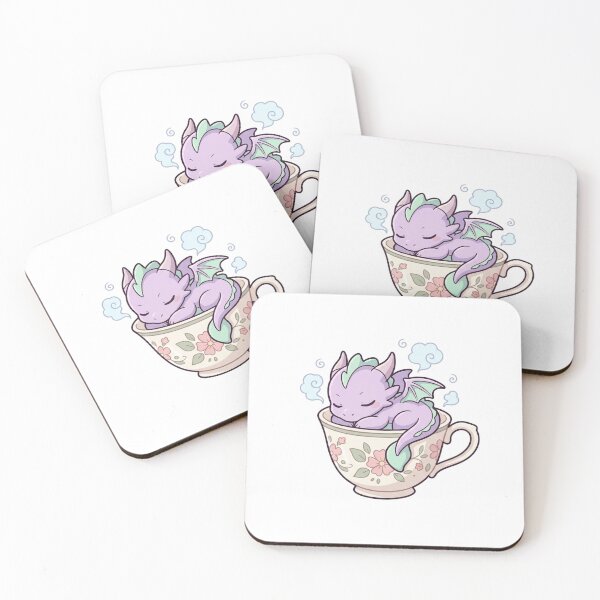 Item preview, Cute Baby Dragon Sleeping in Teacup designed and sold by Pandanime.