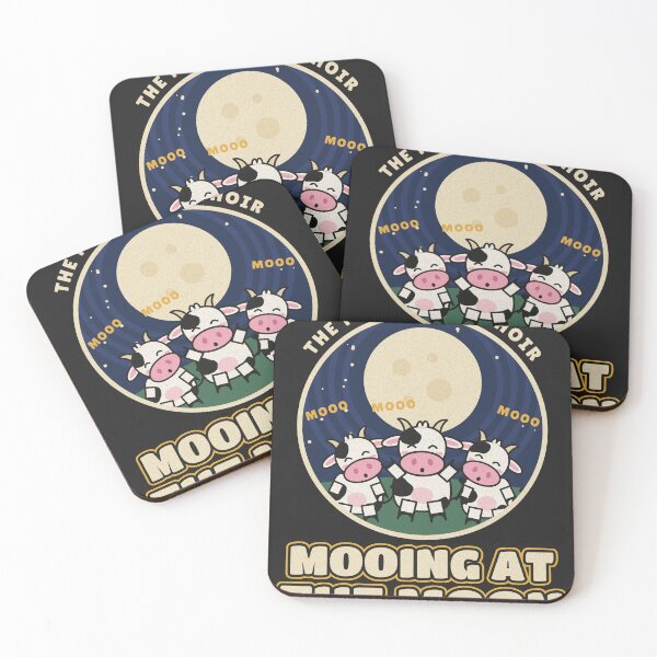 Item preview, Mooing at the Moon Funny Three Cows Night designed and sold by somebasic.