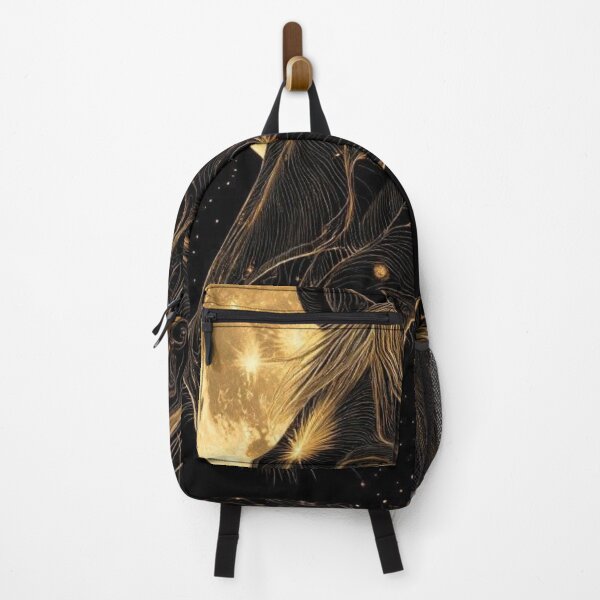 Item preview, Gold Line Art Celestial Horse — Crescent Moon and Stars designed and sold by LYAN-STORE.